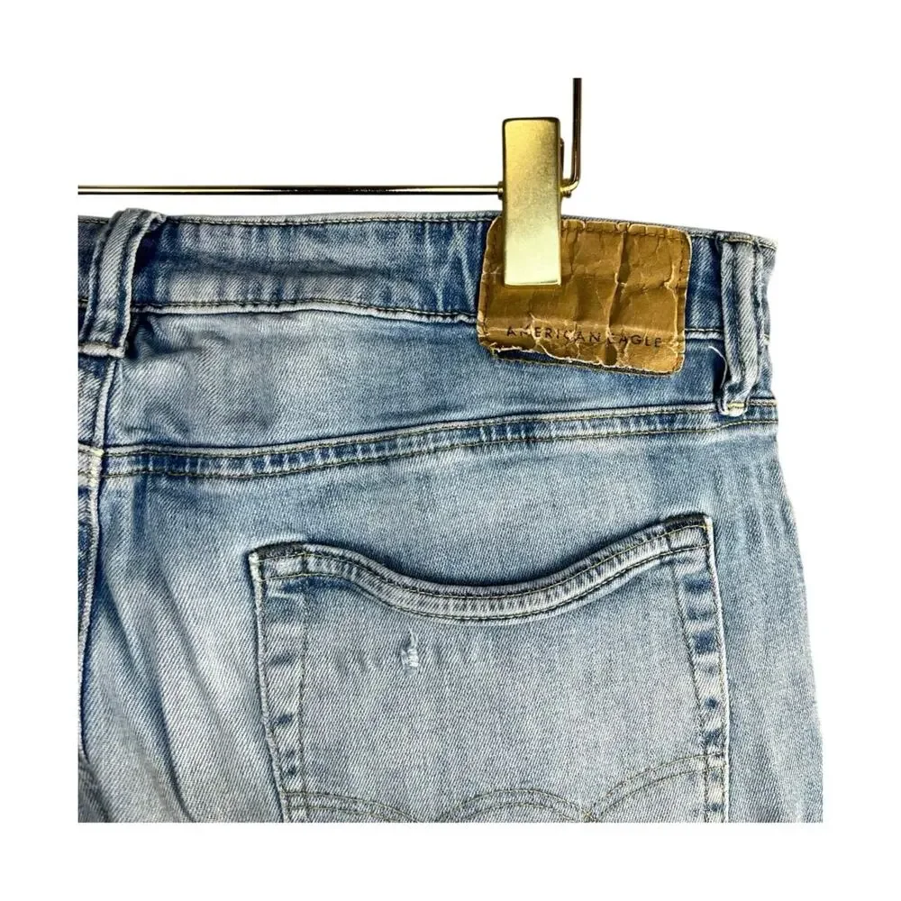 American Eagle Ne(X)t Level Flex Slim Straight Jeans Light Wash 34x34